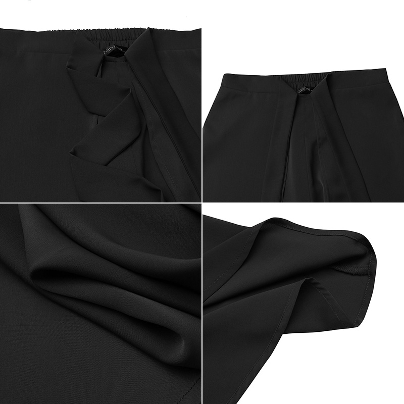 Quần Dài Zanzea Ống Rộng Eo Buộc Dây Kiểu Bất Đối Xứng Phong Cách Sành Điệu Cho Phụ Nữ | BigBuy360 - bigbuy360.vn