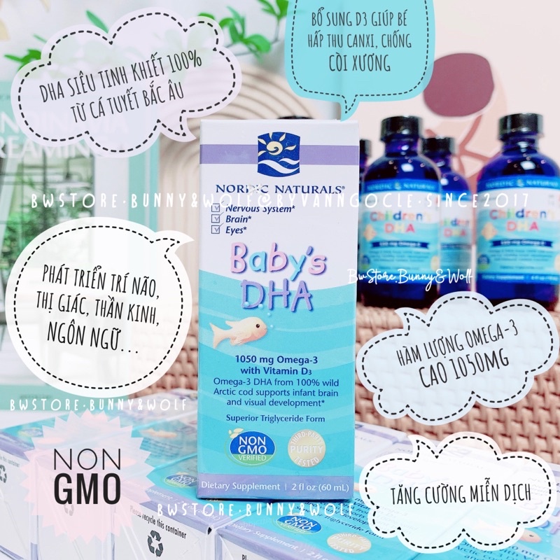 Baby's DHA Nordic Naturals Mỹ dạng lỏng 60ml [ Hàng Air - Bw Store ]