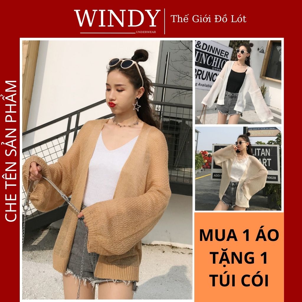 Áo Khoác Cadigan Len Mỏng Đi Biển, Đà Lạt WINDY SECRET