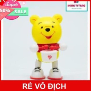Con gấu Pooh đánh trống LT2016-Q1, Đồ chơi con gấu đánh trống vui nhộn cho bé thích thú chơi đùa