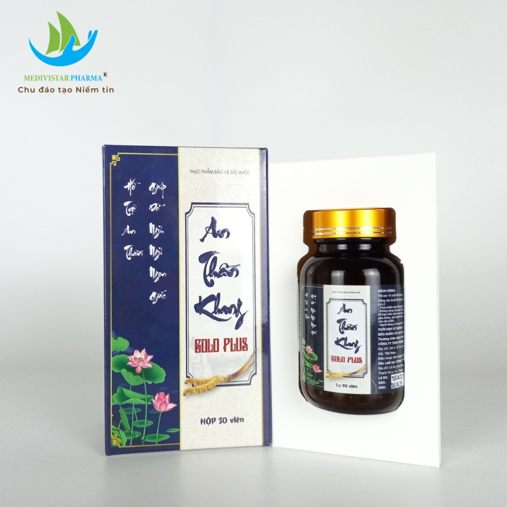 Viên Uống Ngủ Ngon An Thần Khang MEDIVISTA PHARMA Giúp Giảm Căng Thẳng, Không Lo Nặng Đầu Khi Thức Giấc 30 Viên/ Hộp