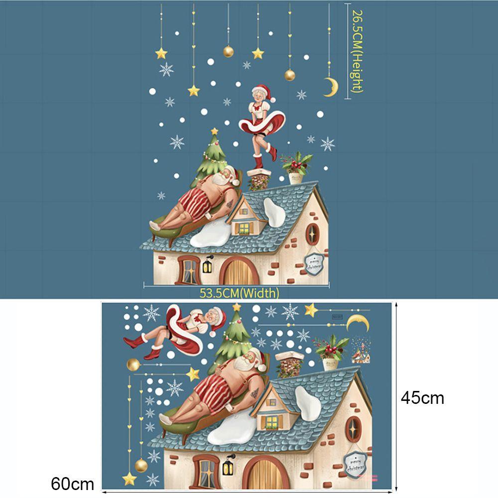 Miếng Dán Trang Trí Giáng Sinh Hình Tuần Lộc / Người Tuyết / Tuần Lộc