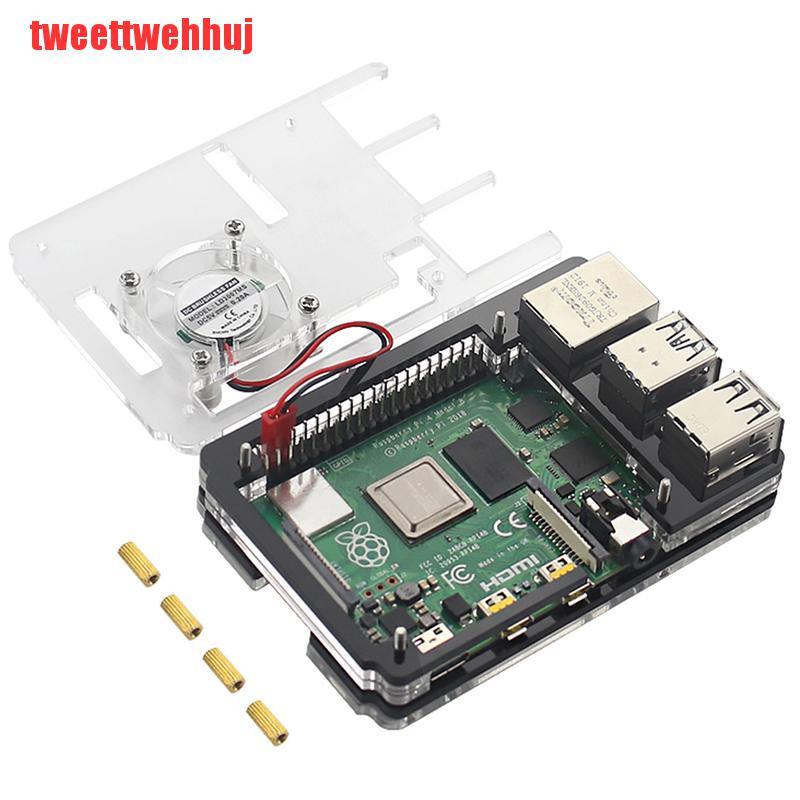 Vỏ Acrylic Trong Suốt 6 Lớp Cho Raspberry Pi 4 Model B