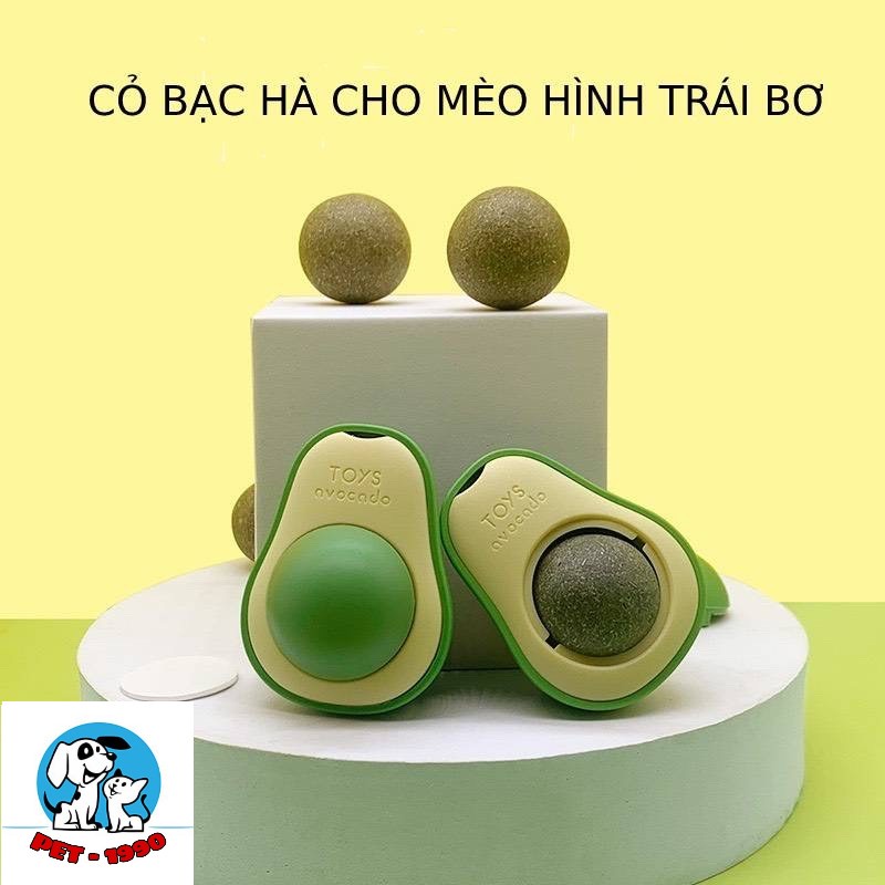 Cỏ Bạc Hà - Catnip Hình Trái Bơ Gắn Giúp Thư Giãn Giảm Stress Cho Mèo