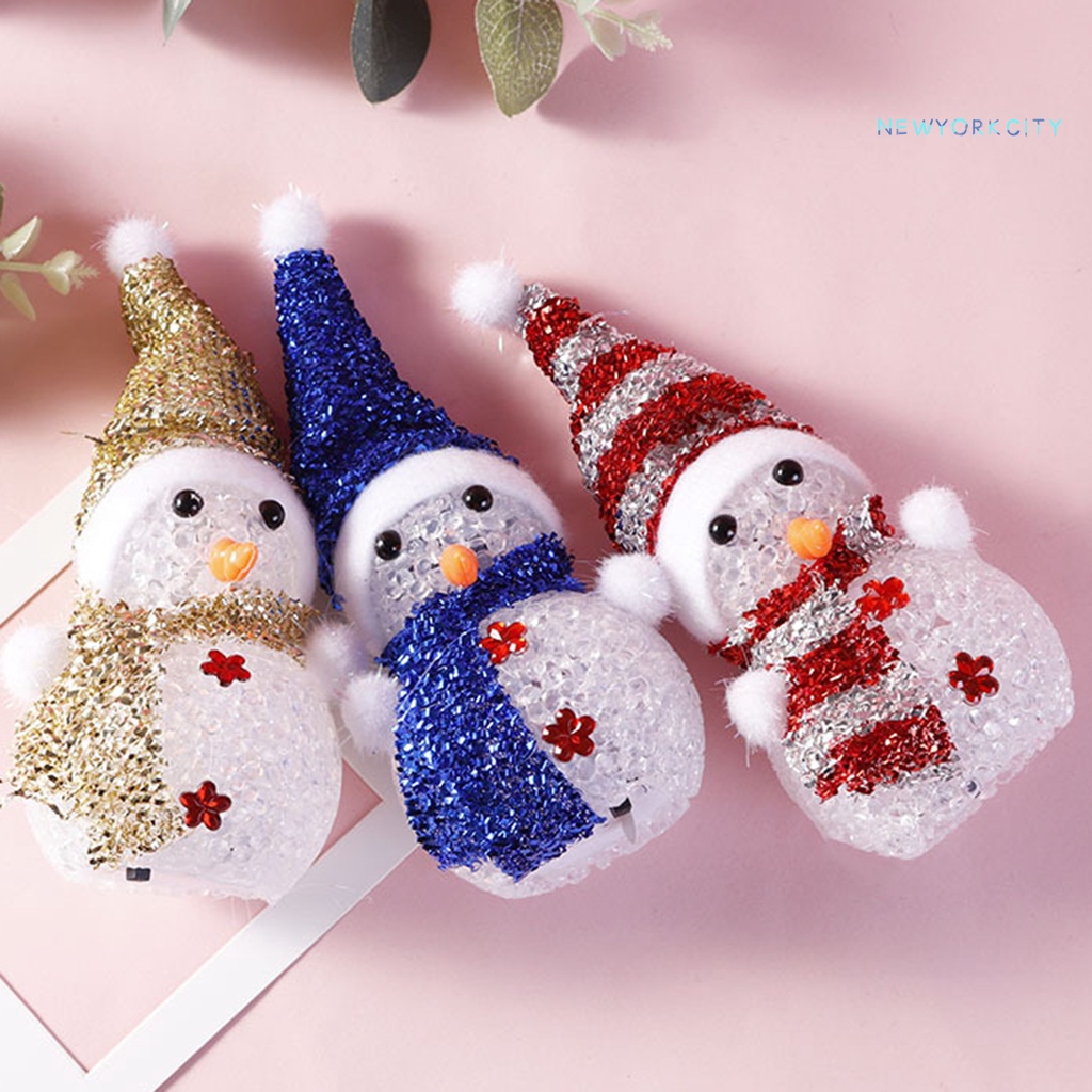 Người Tuyết Đội Mũ Nhiều Màu Sắc Có Đèn Ngủ Tiện Dụng