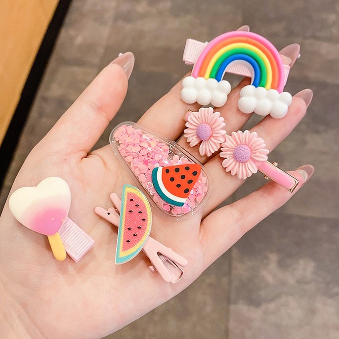 Kẹp tóc nhiều mẫu mã màu kẹo thời trang hàn quốc dễ thương cho bé gái