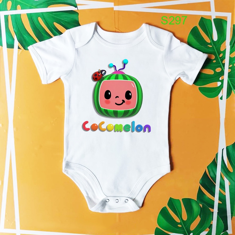 Cocome Bộ Áo Liền Quần In Họa Tiết Dưa Hấu Dễ Thương Thời Trang Cho Bé Trai Và Gái
