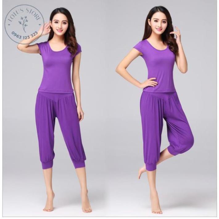 Bộ quần áo tập yoga alibaba ngồi thiền B02 Bộ tập yoga kín đáo - Diễm Phương