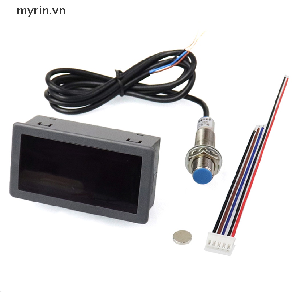 1 Máy Đo Tốc Độ Gốc 4 Đèn led Đỏ Kỹ Thuật Số Có Công Tắc Cảm Biến