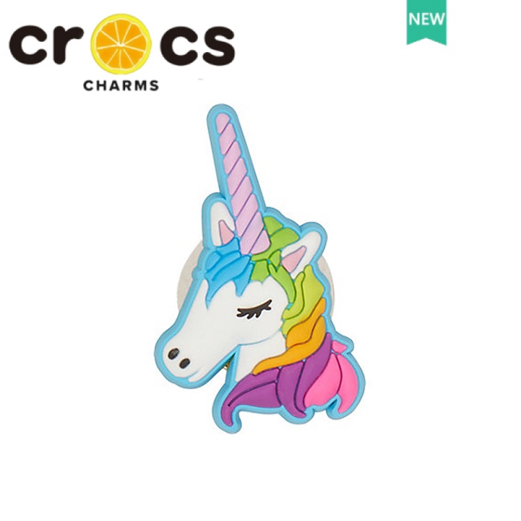 Phụ Kiện Khóa Giày Crocs Hình Kỳ Lân Và Hoa Đáng Yêu Trang Trí Trên Cùng