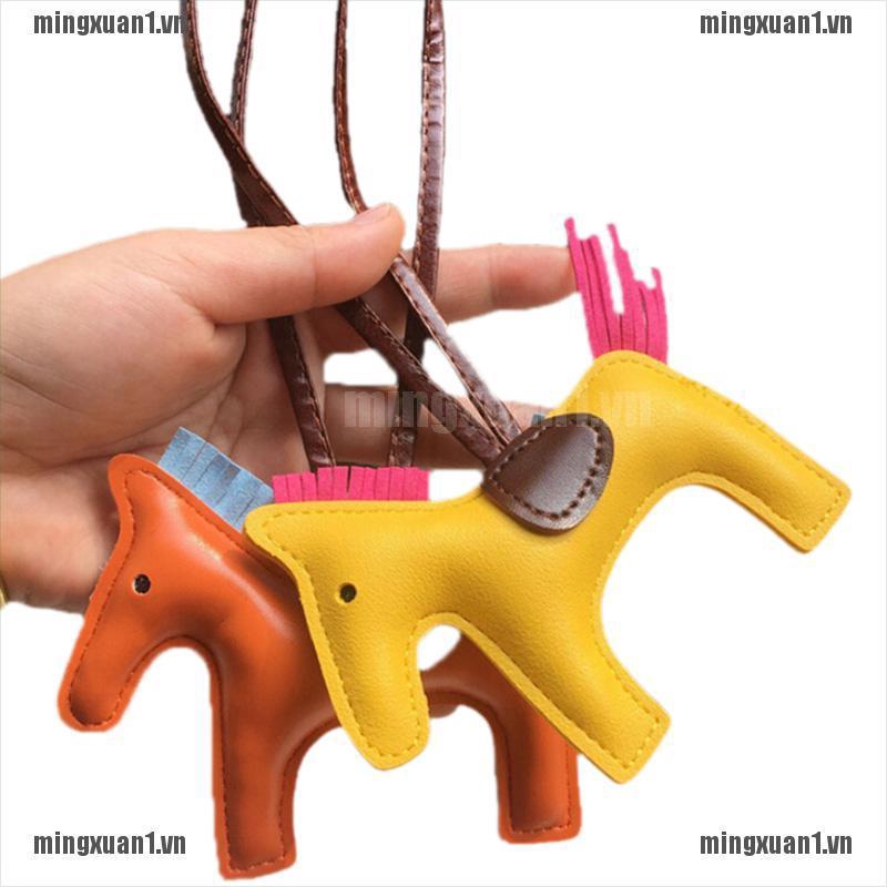 Móc Khóa Da PU Handmade Hình Ngựa