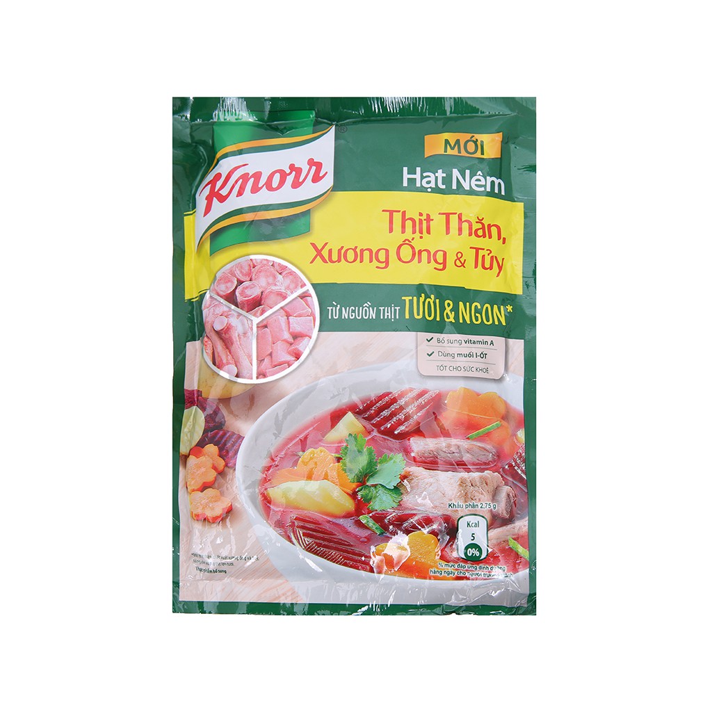 Hạt nêm thịt thăn, xương ống, tủy Knorr gói 170g