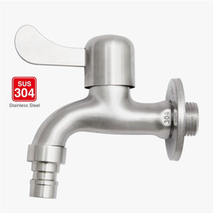 Vòi hồ xả nước, rumine xả nước inox 304 có khớp nối đầu vòi dễ dàng tháo gắn vào đường ống