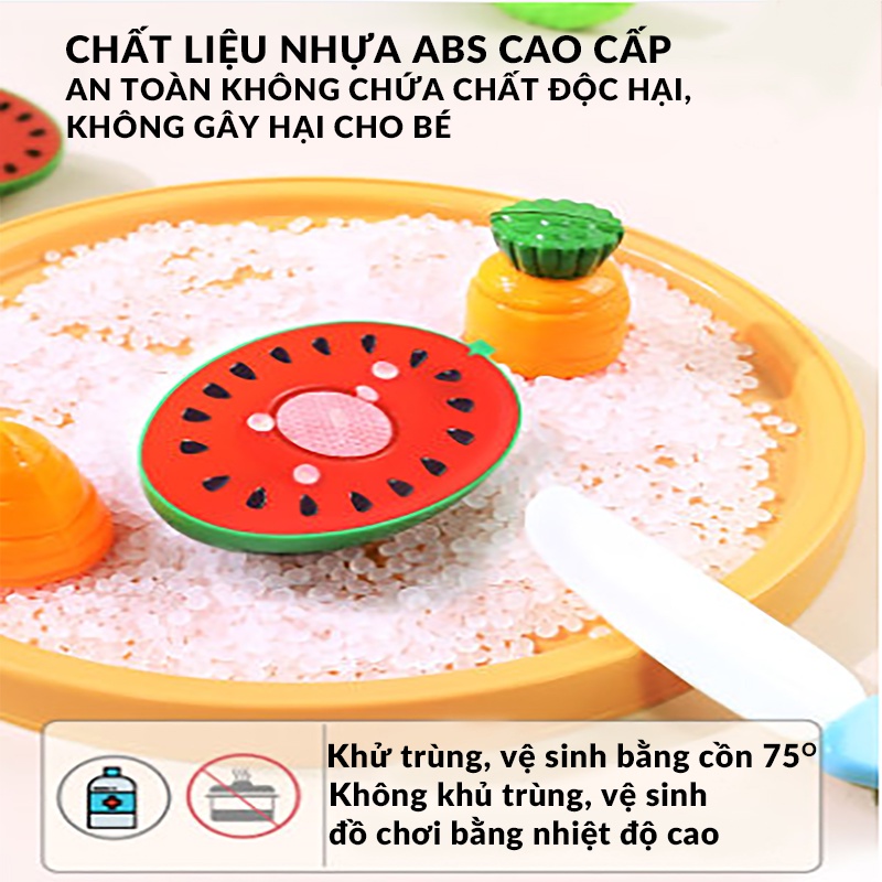 Đồ Chơi Cắt Hoa Quả Rau Củ Nhựa Cho Bé Mô Phỏng Thức Ăn Dụng Cụ Nhà Bếp Thông Minh Giáo Dục Sớm