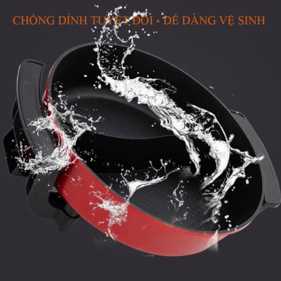 Nồi lẩu điện 2 ngăn đa năng chống dính cao cấp thế hệ mới siêu tiện lợi bảo hành 1 năm SUSU SALE SALE