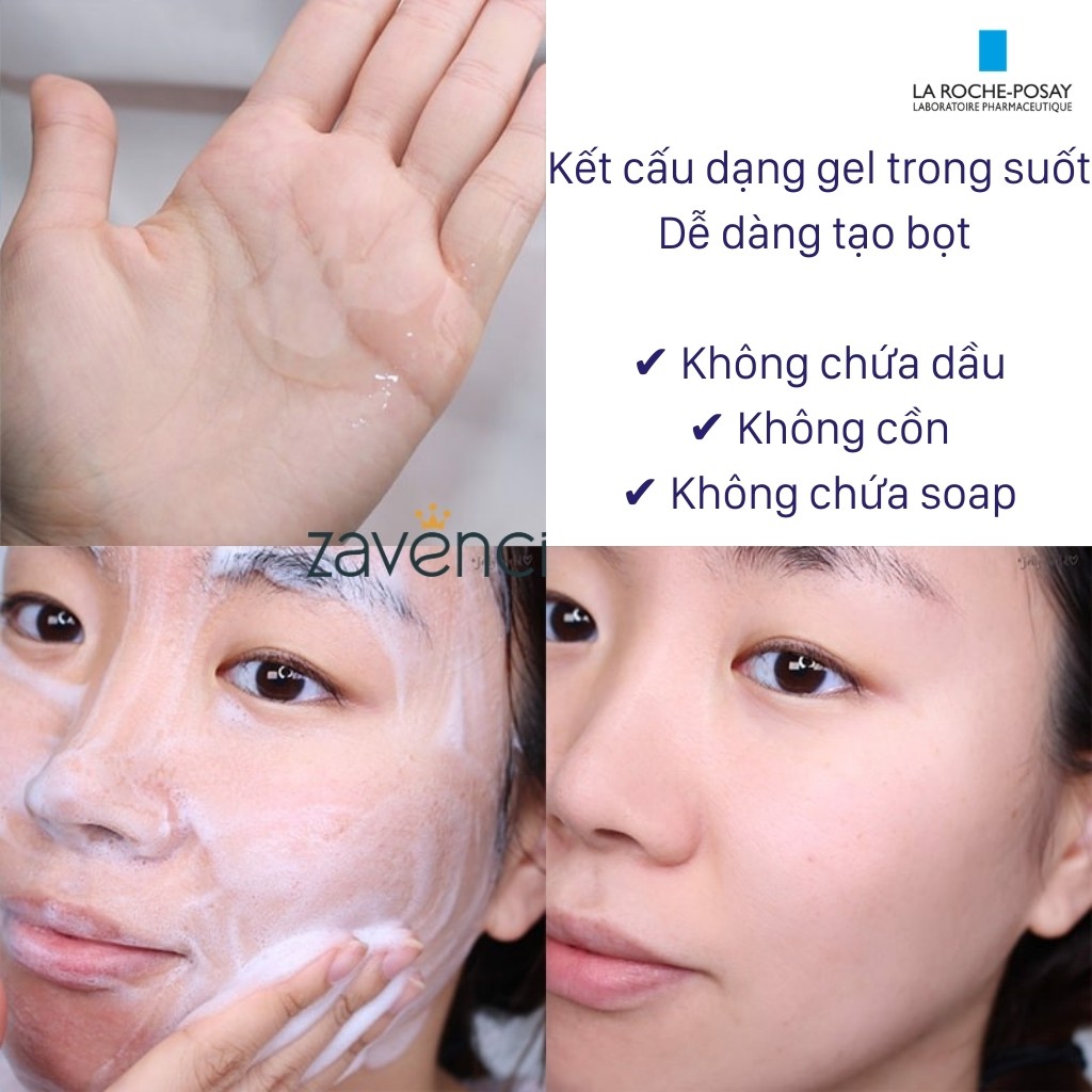 Sữa Rửa Mặt La Roche-Posay Effaclar Dạng Gel Tạo Bọt Cho Da Dầu Nhạy Cảm (200ml)