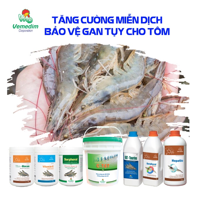 VEMEDIM Calphovit (tôm) tăng hấp thu phospho giúp tôm cứng vỏ, lột vỏ đồng loạt, mau lớn, nặng cân, gói 1kg