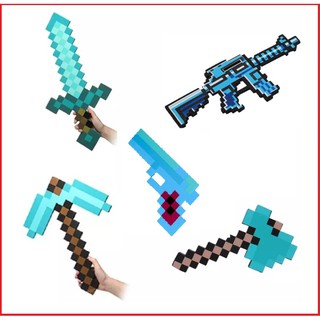Combo kiếm cúp rìu súng m14 Minecraft diamond