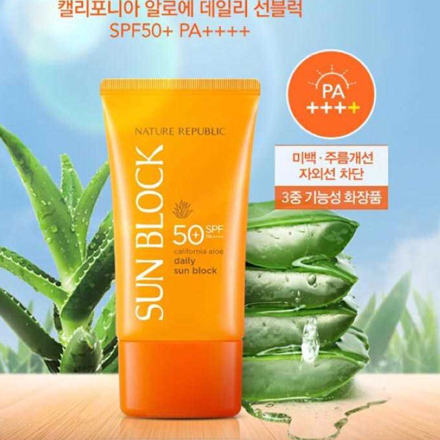 Kem chống nắng Nature Republic Sun Block California Aloe SPF50/PA++++