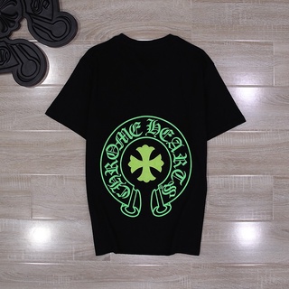 Áo Thun Cotton Tay Ngắn Plus Size In Họa Tiết Chrome Hearts Cổ Điển Thời Trang Mùa Hè Cho Nam Và Nữ