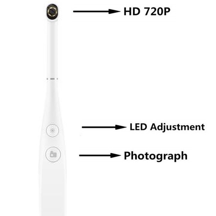 Camera 3 in 1 chuyên dụng soi răng có 6 đèn LED trợ sáng độ phân giải HD720p