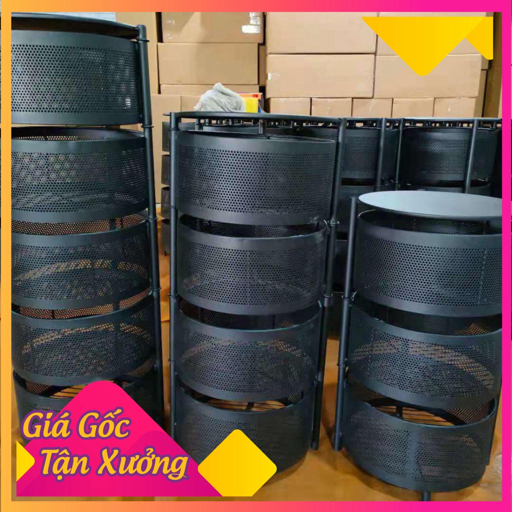 Kệ đa năng đựng rau củ quả và đồ gia dụng, Kệ tròn xoay để hoa quả nhiều tầng nhà bếp[HÀNG CÓ SẴN]