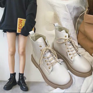 giày boot cổ cao mũi tròn