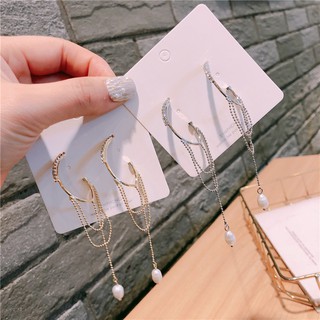 Bông Tai Mạ Vàng Đính Ngọc Trai Giả Nhiều Màu Sắc