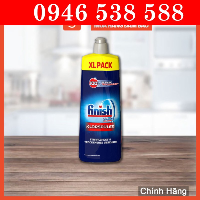 Combo Viên rửa bát Finish Hộp All in one 100 viên + Muối rửa bát finish 1.2kg + Nước làm bóng bát finish 800ml