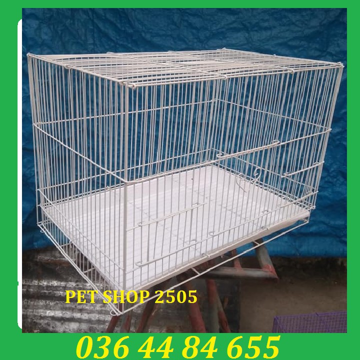 Lồng Chứa Bé- Lồng Nuôi Chim Nhỏ Màu Trắng 45x30x30cm