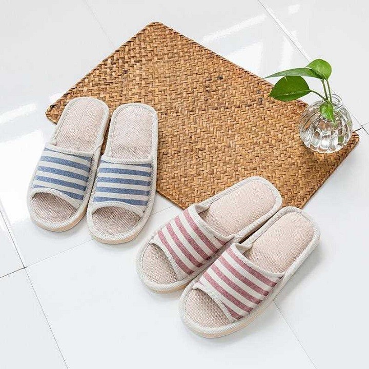 Dép Vải Đi Trong Nhà Kẻ Sọc Hàn Quốc 1809 Tổng Kho Sỉ VP88