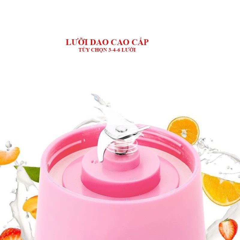 Máy Xay Sinh Tố Cầm Tay Mini Sạc Pin Tích Điện, Máy Sinh Tố Cầm Tay