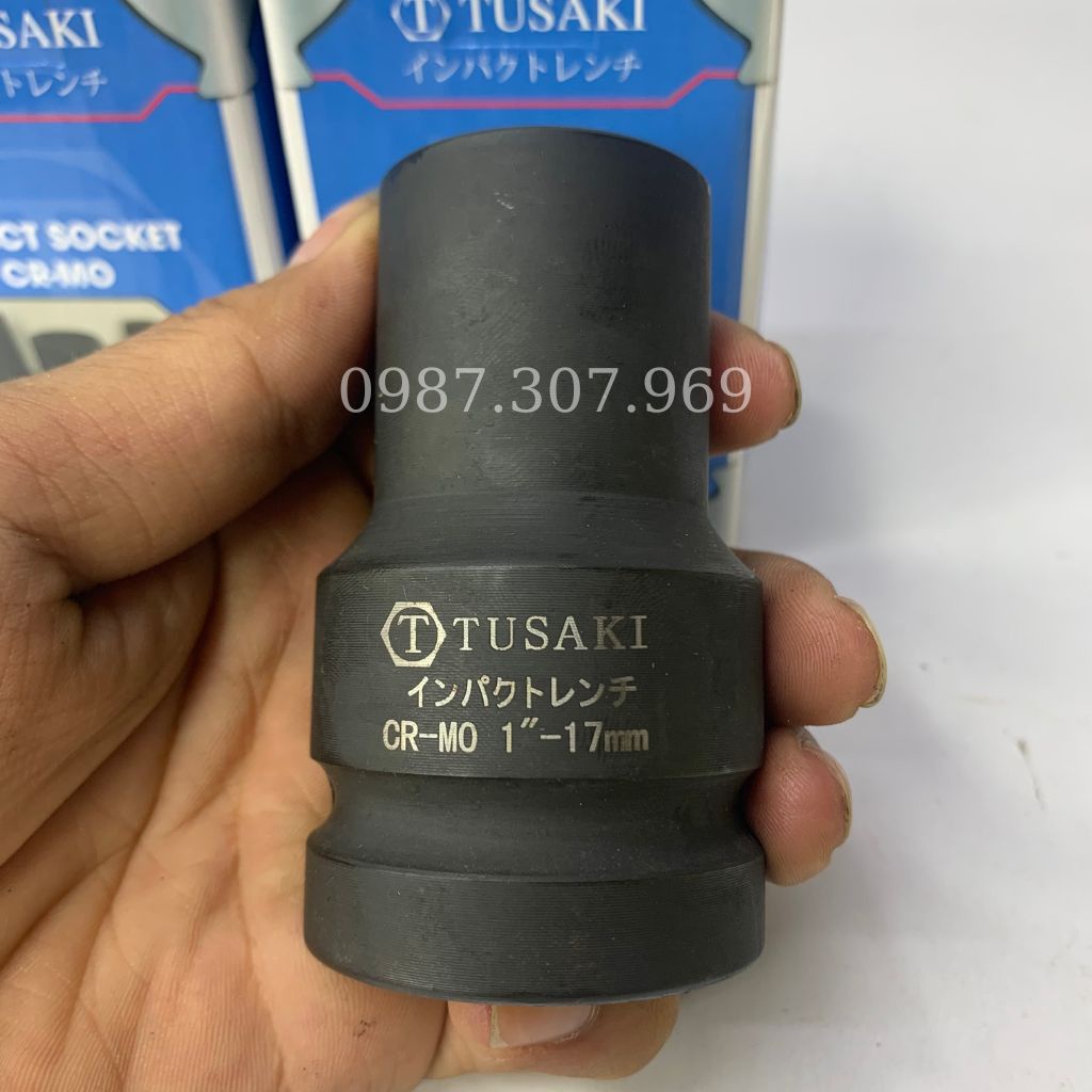 Đầu tuýp 1inch TUSAKI vuông 2 đầu mở tắc kê xe tải hàng  cao cấp
