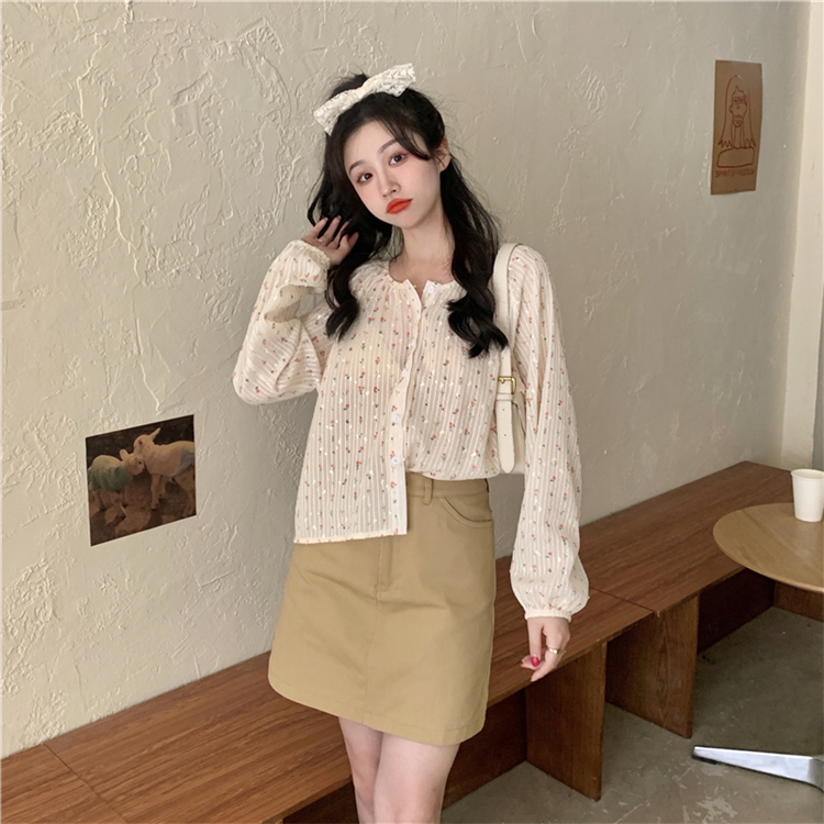 Áo Sơ Mi Voan Hoa Thiết Kế Thời Trang Dành Cho Nữ 42224