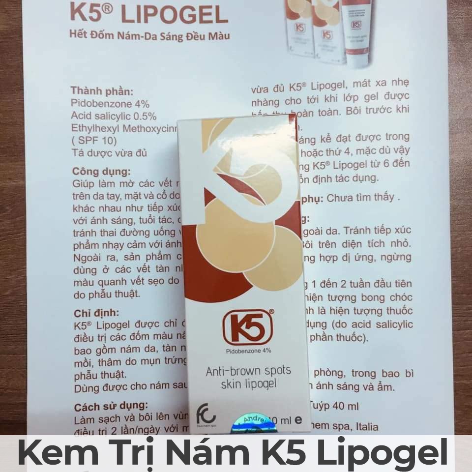 KEM K5 LIPOGEL 40ML HỖ TRỢ LÀM SÁNG DA MỜ NÁM