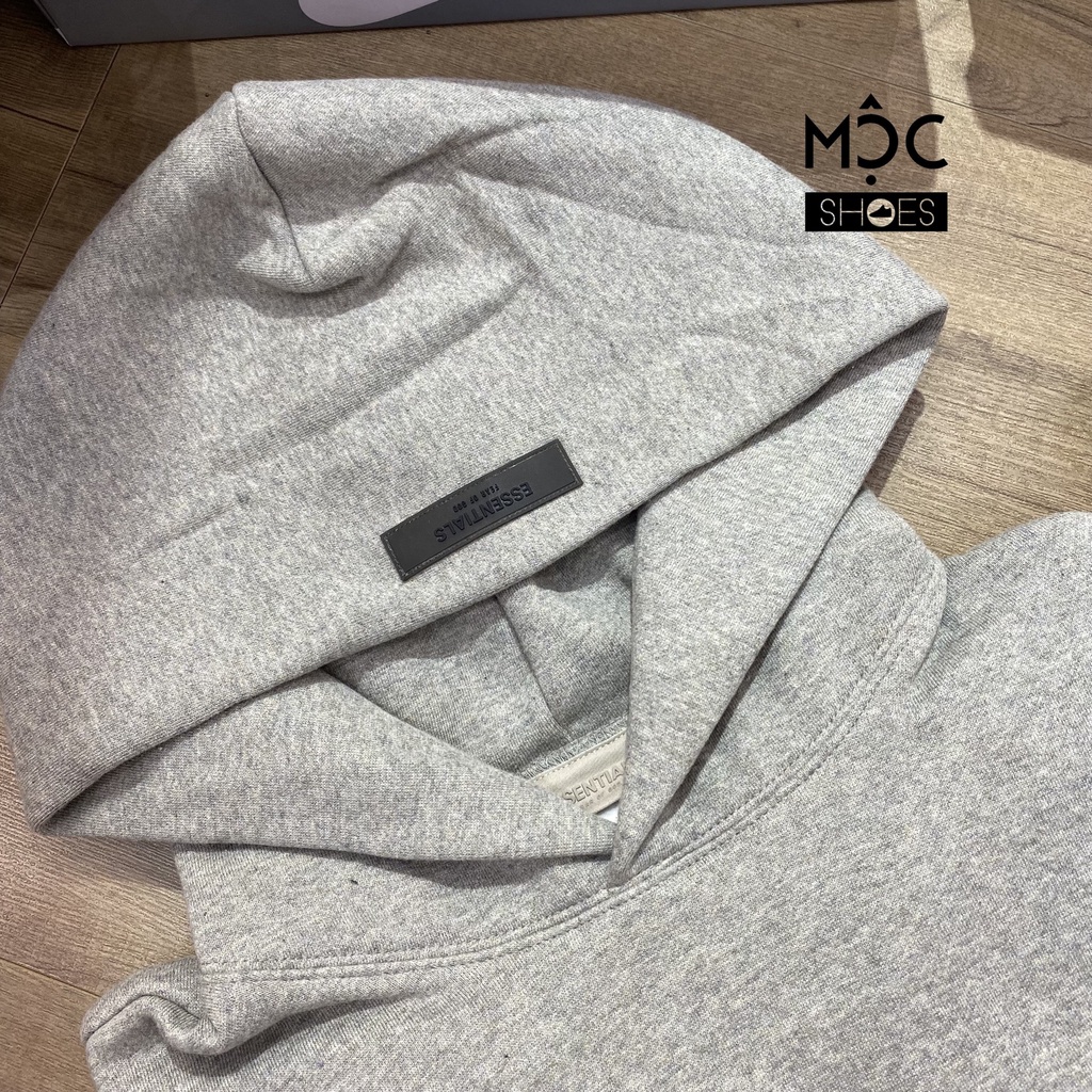 [CHÍNH HÃNG] Áo Hoodie Essential Fear Of God màu Dark Oatmeal Xám Tiêu SS22