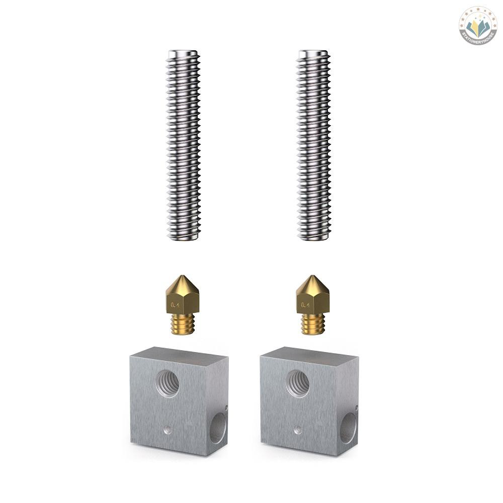 Bộ 15 Phụ Kiện Gồm Đầu Đùn 0.4mm + Khối Nhiệt + Ống Dẫn 1.75mm Cho Máy In 3D Anet A8 A6 Ender 3