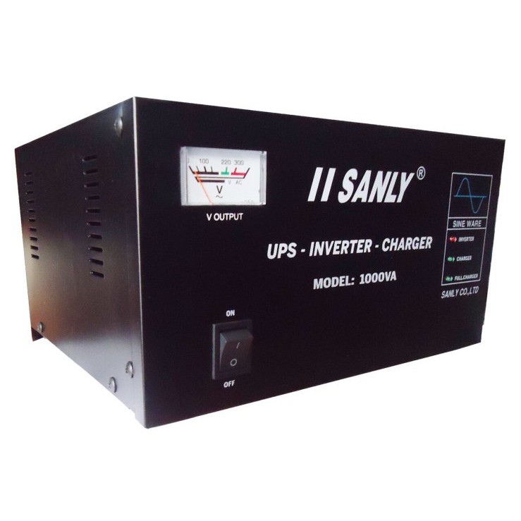 Kích điện (Inverter) SANLY sóng sin chuẩn 12VDC ra 220VAC 1000VA