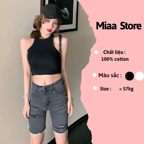 Áo croptop 3 lỗ nữ ôm body kiểu dáng 100% Cotton, Croptop ba lỗ nữ  sexy, Áo thun ôm ba lỗ nữ sexy