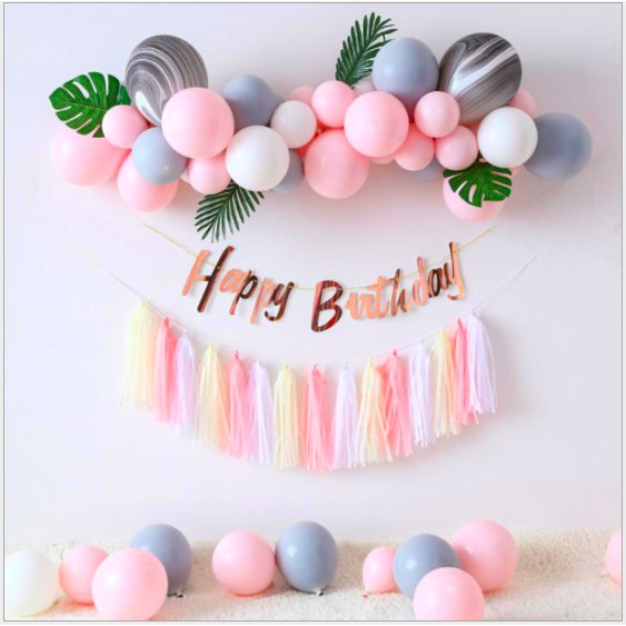 Dây treo chữ Happy Birthday ép kim trang trí sinh nhật lấp lánh cực xinh xắn