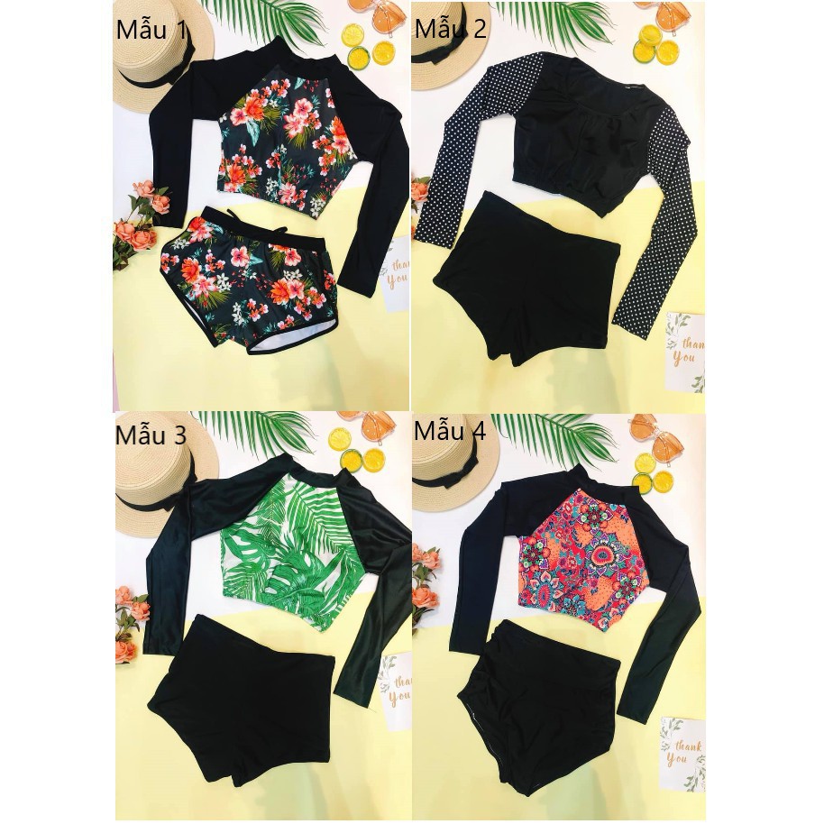 [ĐỒ ĐI BIỂN][SẬP SÀN]Bikini set dài tay nhiều họa tiết, ảnh shop tự chụp* | BigBuy360 - bigbuy360.vn