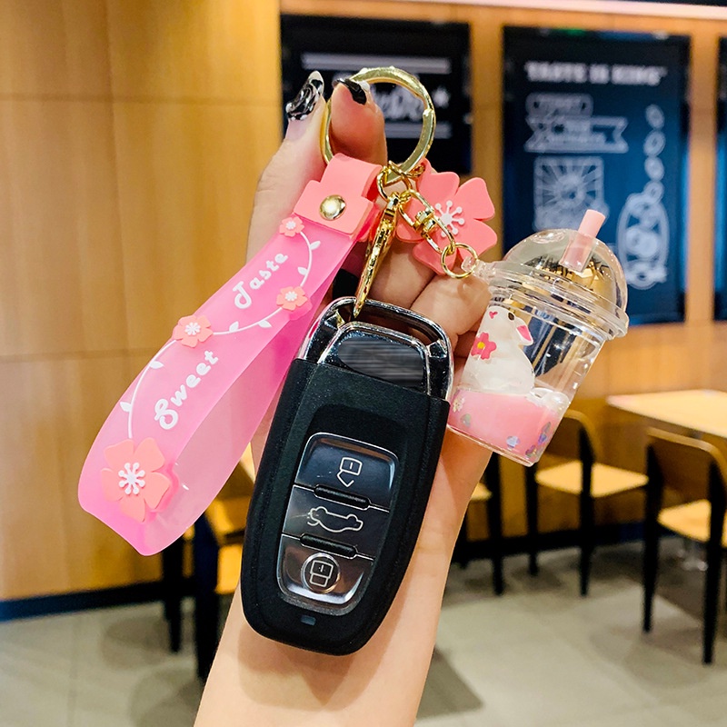 Móc Khóa Kim Tuyến Nước Hình Thỏ Dễ Thương