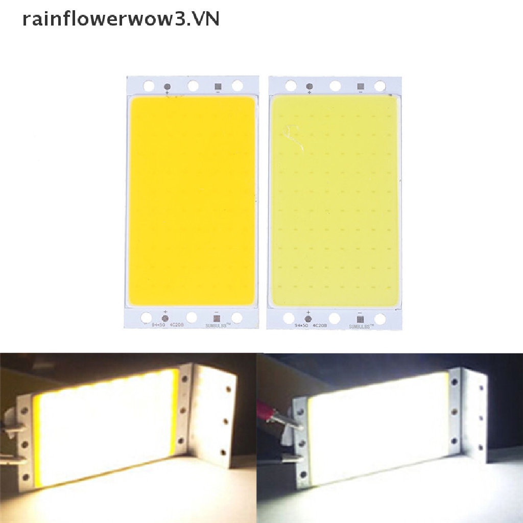 Chip Đèn LED COB Hình Vuông 94x50mm 15W DC 12-14 Tự Làm Chuyên Dụng