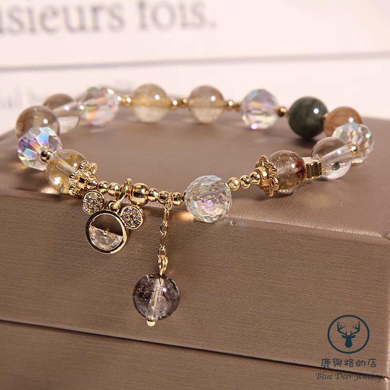 Vòng Tay Vòng Đeo Tay Pha Lê Họa Tiết Quả Dâu Nhiều Màu Sắc Thời Trang Cho Nữ đá phong thuỷ vòng tay Chính Hãng Thạch anh
