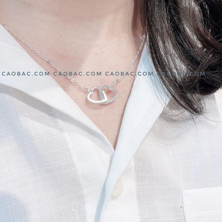 Dây chuyền bạc💝freeship💝💝dây chuyền tim lồng tim