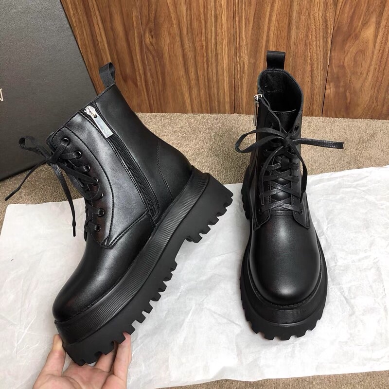 (SẴN SIZE CÓ THỂ ĐẶT)Giày cao cổ chiến binh 21cm-đế 5,5cm  bản ngắn 2 màu chất xỉu(ảnh thật shop chụp) | BigBuy360 - bigbuy360.vn