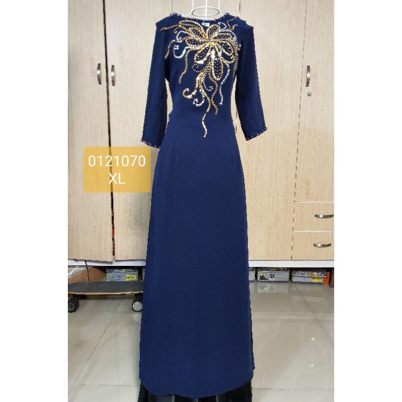 Áo Dài Mẹ lụa chifon đính kim sa