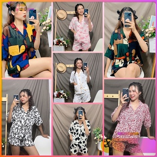 ĐỒ BỘ NỮ, ĐỒ NGỦ MẶC NHÀ CHẤT LỤA MANGO CỌC TAY CÁNH DƠI THOÁN MÁT TẶNG KÈM Scrunchies[SUPER SALE - ẢNH TỰ CHỤP]