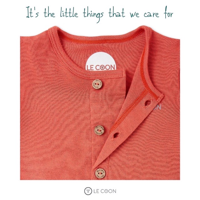 LECOON BỘ DÀI TAY CÀI KHUY LECOON Cotton cho bé
