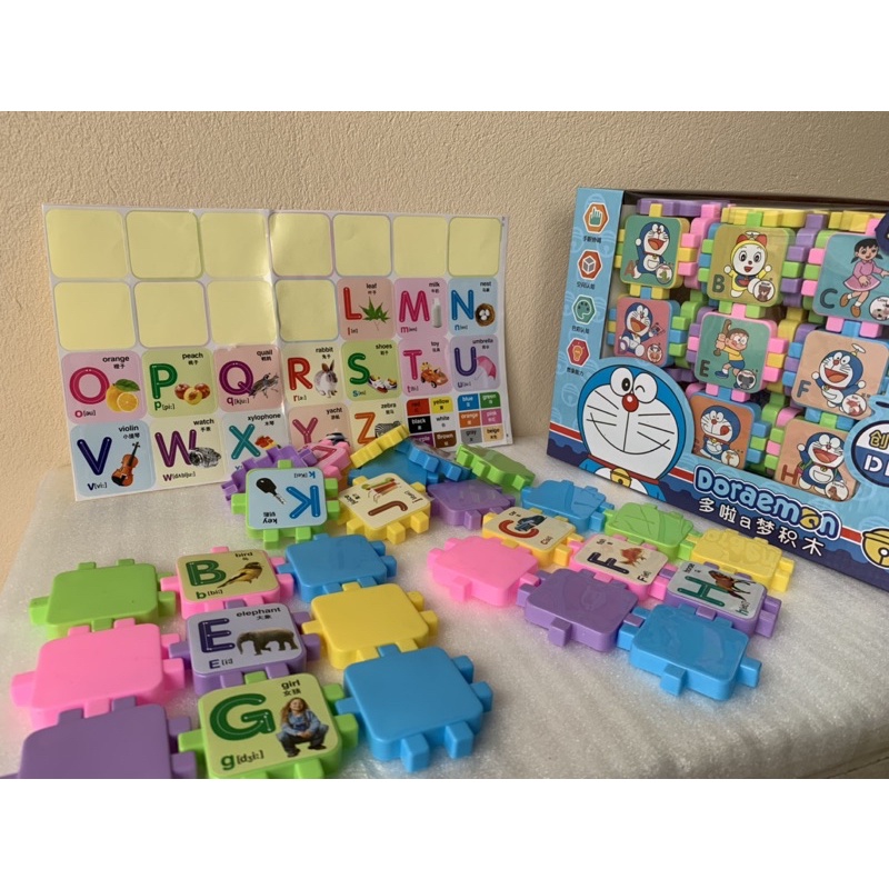Đồ chơi lắp ghép bảng chữ cái bằng nhựa an toàn hình hoạt hình dễ thương